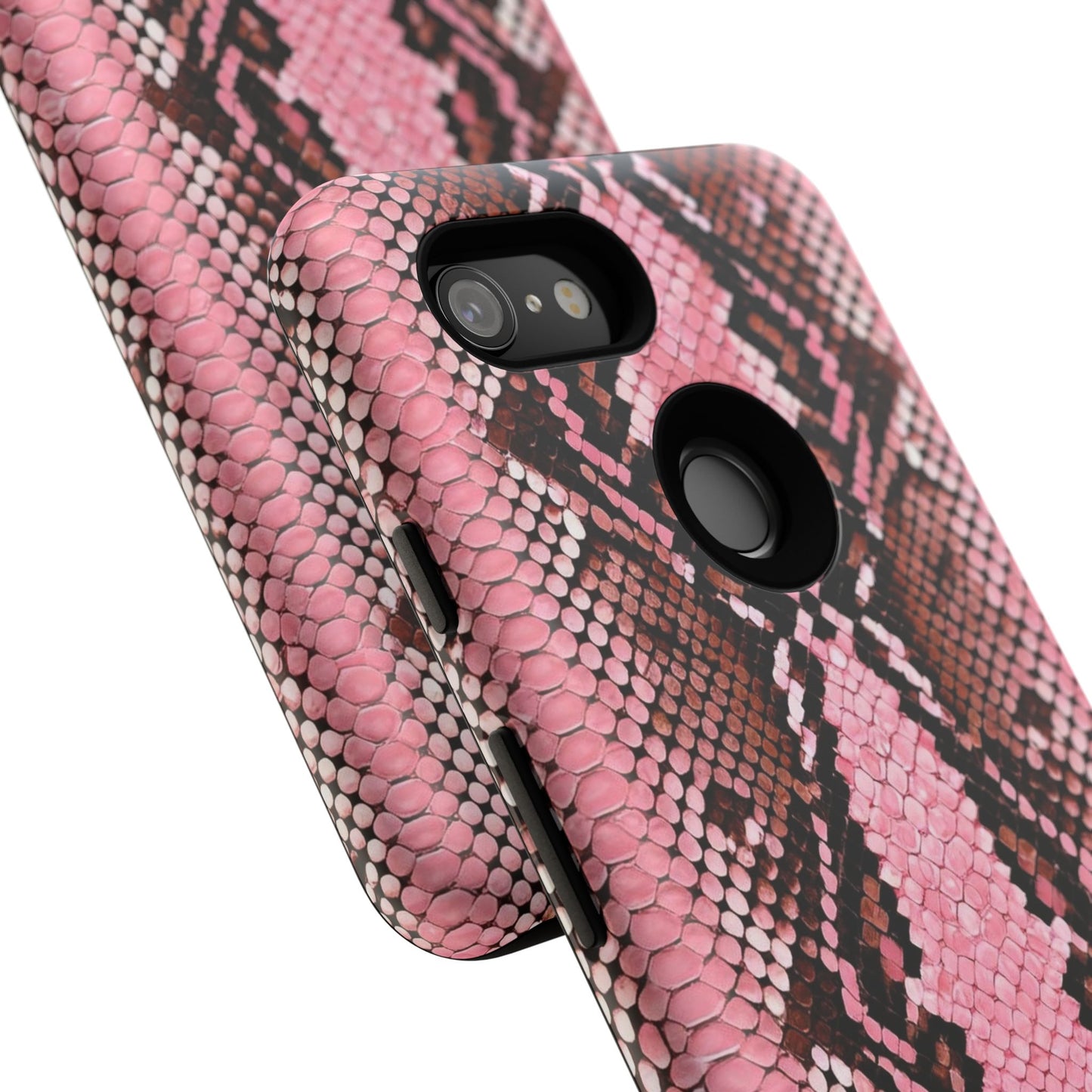 Pink Snake Skin Tough Phone Case — Protective Stylish iPhone Cover