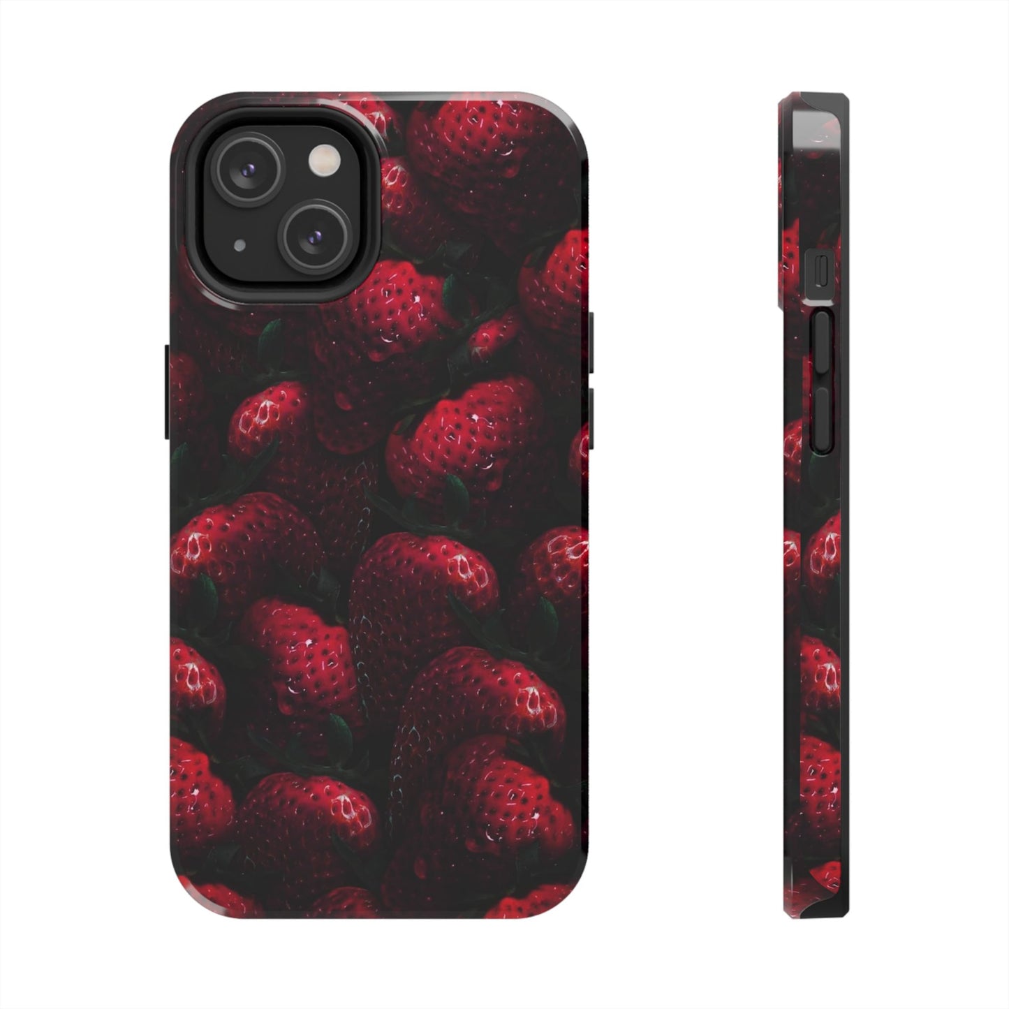 Berry Burst Tough Phone Case - Durable Protection with Strawberry Design