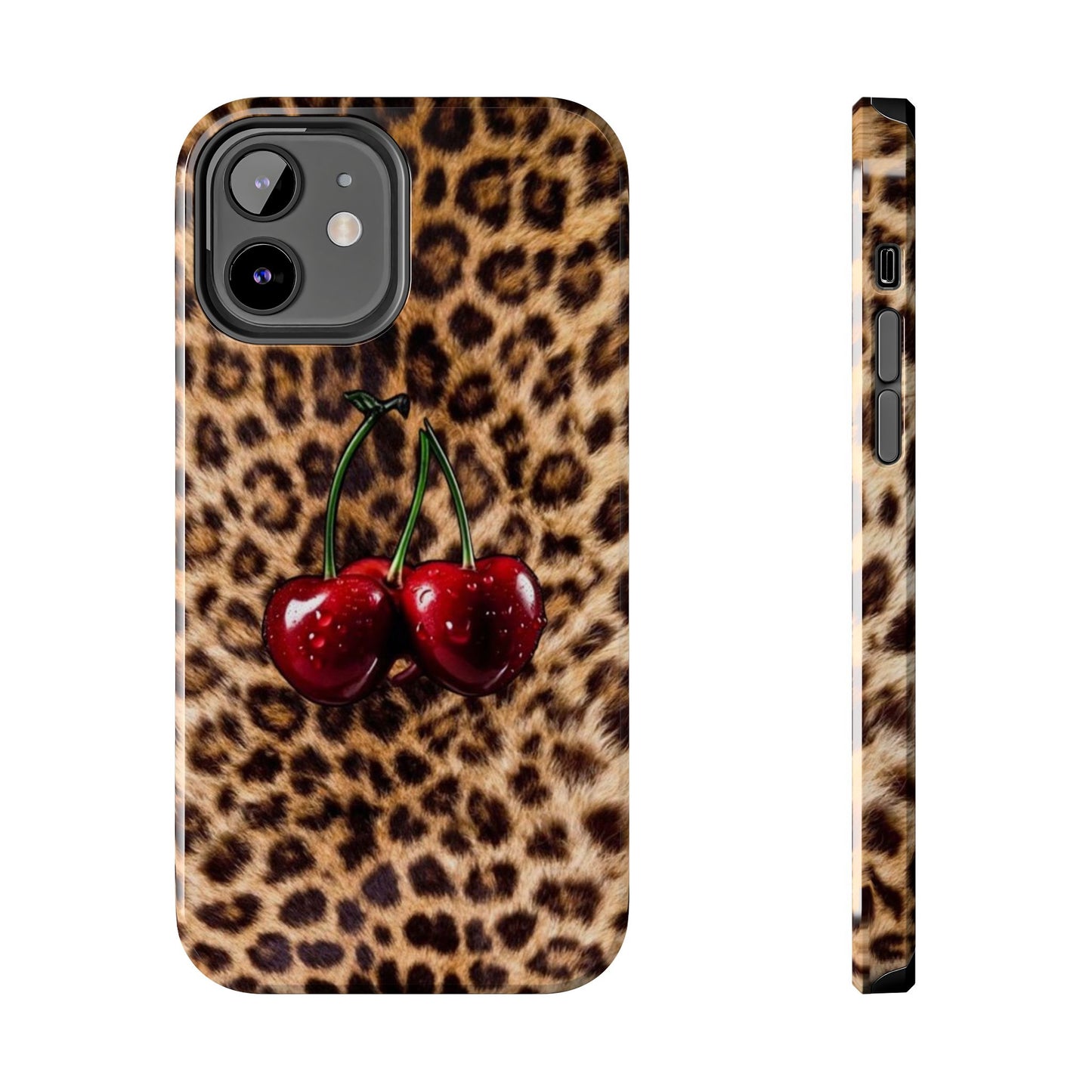 Wild Cherry Leopard Tough Phone Case - Stylish and Durable Protection