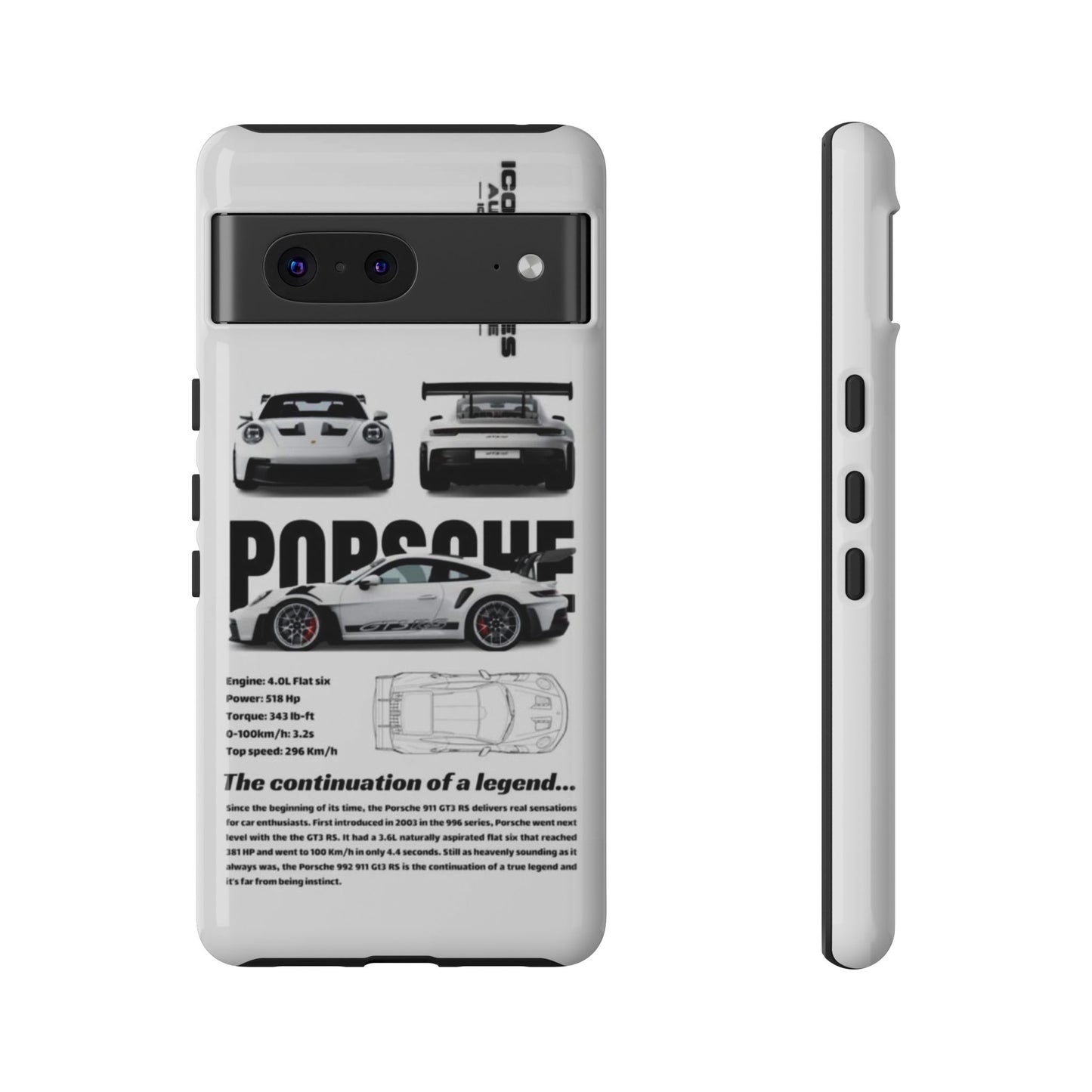 Porsche Phone Case, Tough Car Lover's Gift, Racing Enthusiast Accessory, Durable Auto Merchandise, Birthday Gift for Him