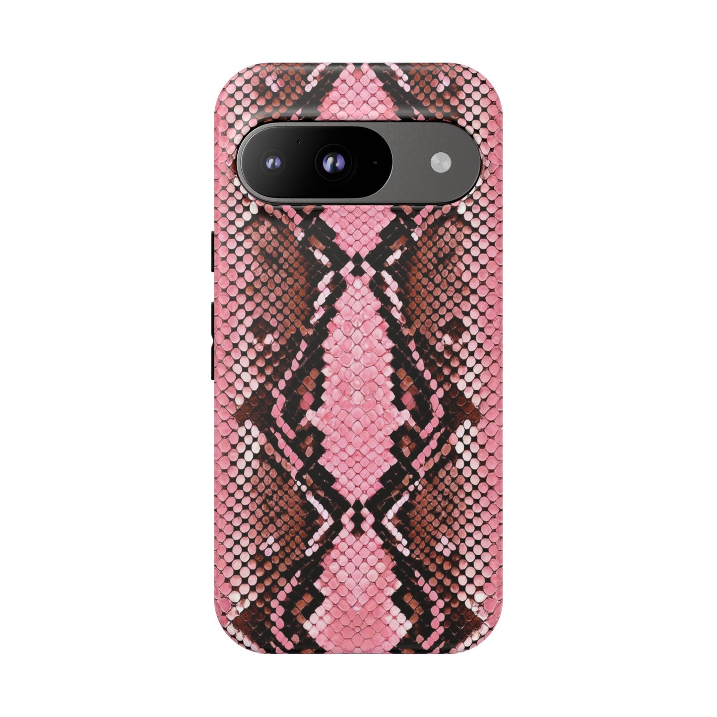Pink Snake Skin Tough Phone Case — Protective Stylish iPhone Cover