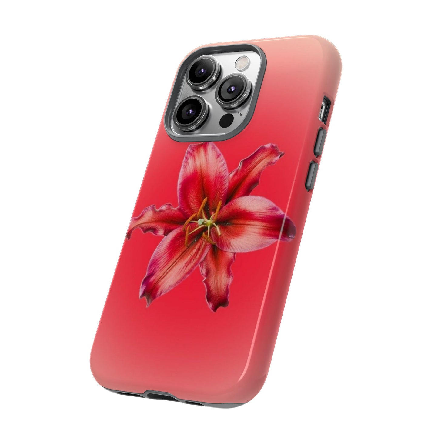Phone Case - Vibrant Red Lily Glossy & Matte Tough Case