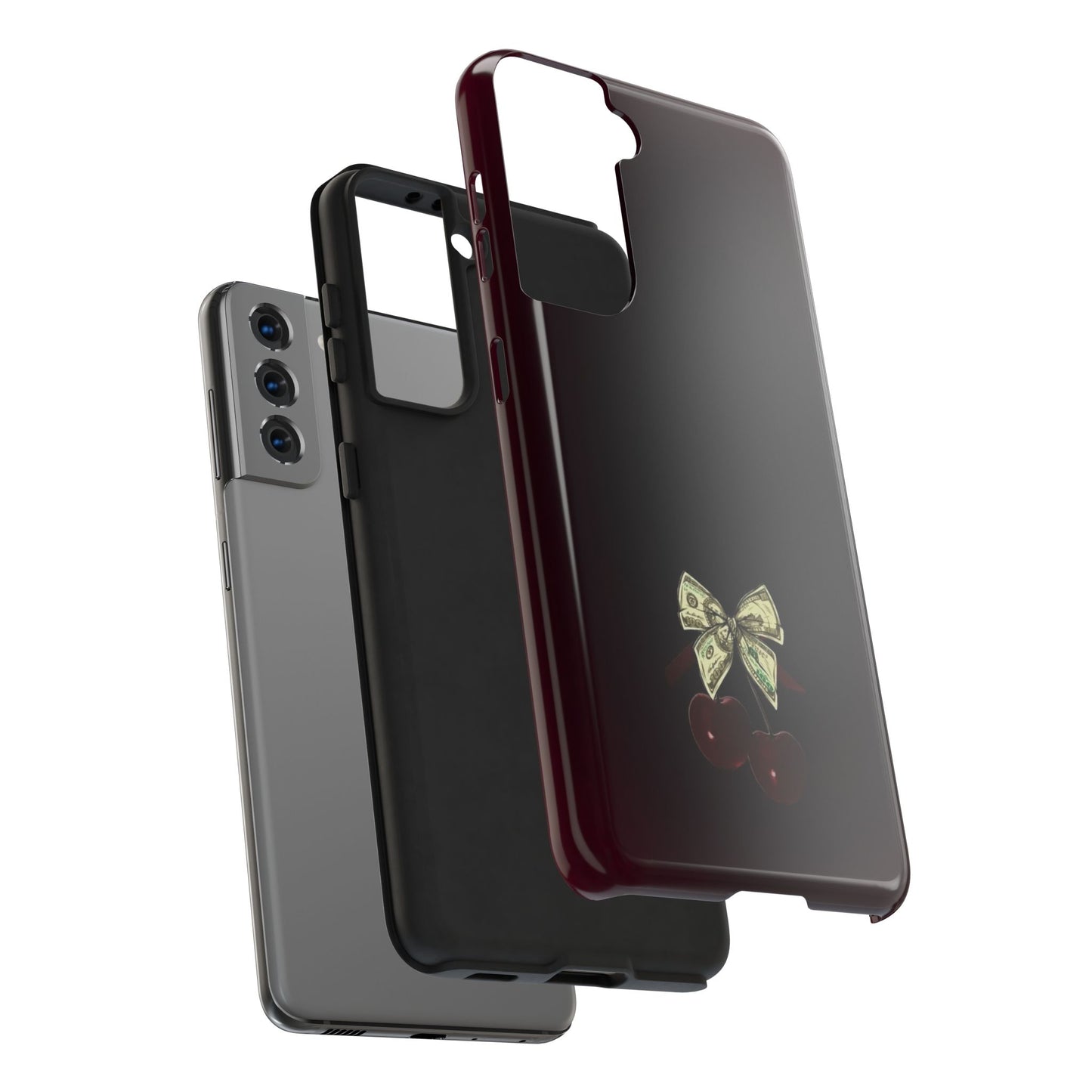 Cherry Bow Tough Phone Case - Stylish & Durable Protection