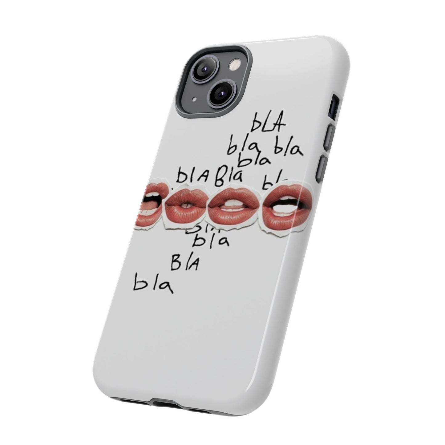 Playful Phone Case with Lips Design - Tough Cases