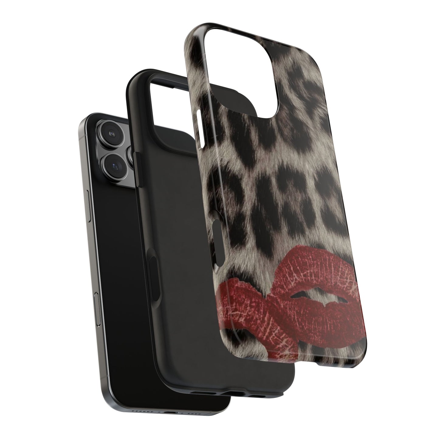 Wild Kiss Leopard Print Phone Case - Tough, Stylish Protection for Trendsetters