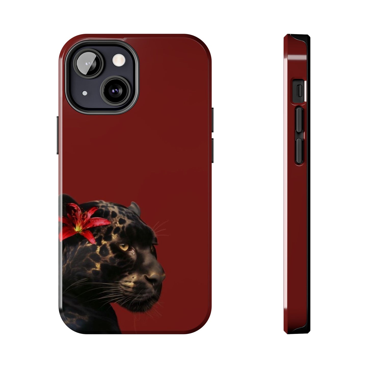 Wild Elegance Tough Phone Case with Panther Design