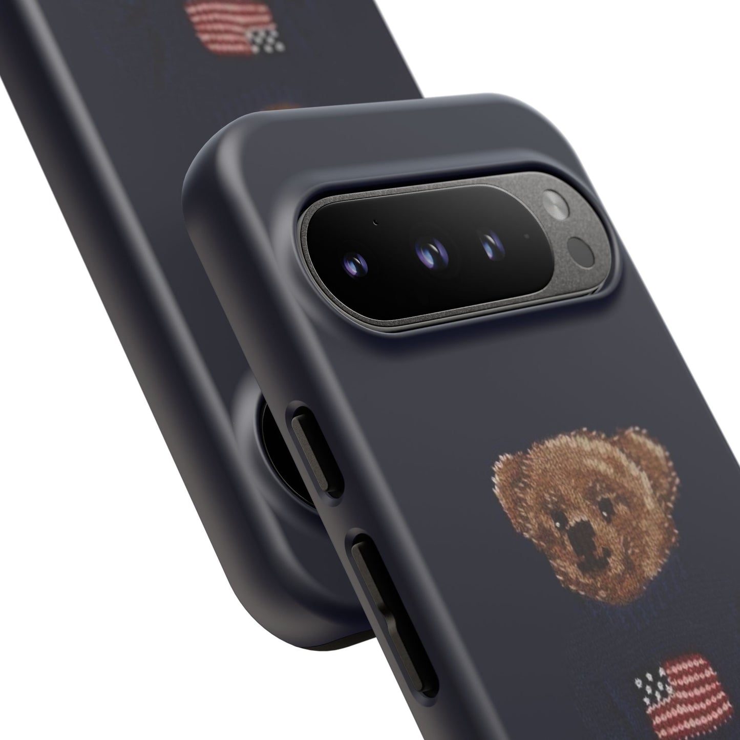 Patriotic Polo Bear Phone Case — Navy Protective Tough Case