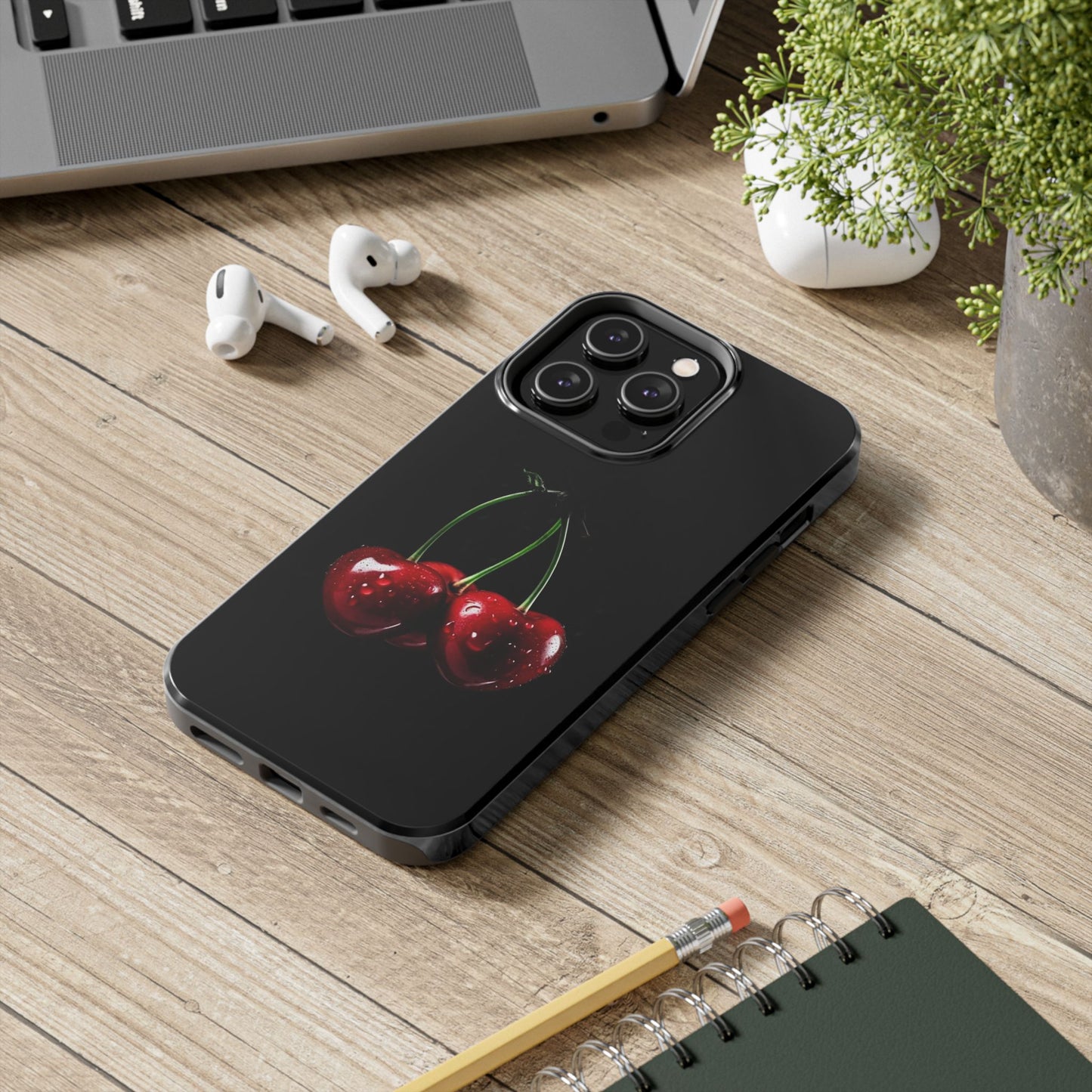 Cherry Splash Tough Phone Case - Durable, Stylish Protection