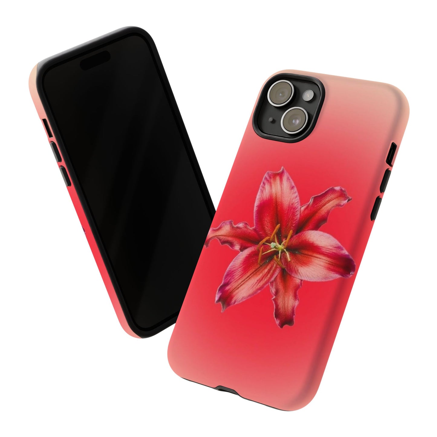 Phone Case - Vibrant Red Lily Glossy & Matte Tough Case