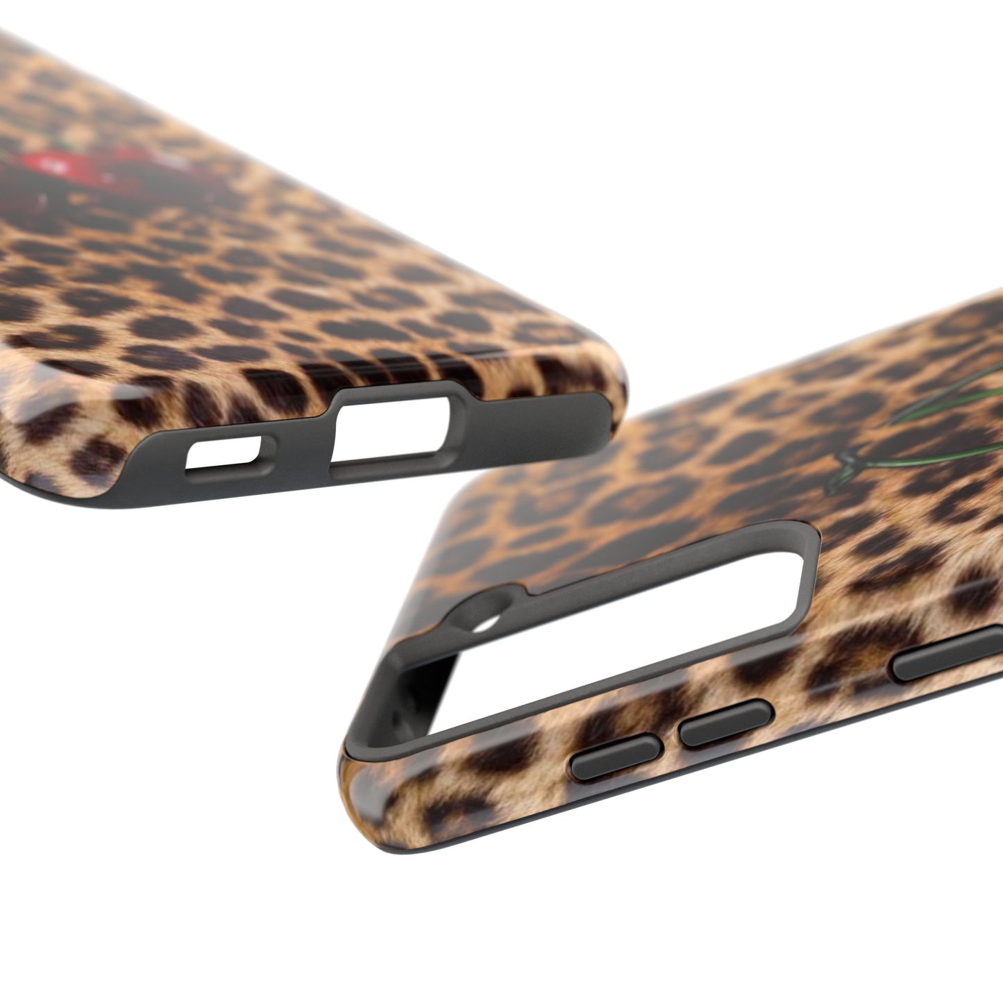 Wild Cherry Leopard Tough Phone Case - Stylish and Durable Protection