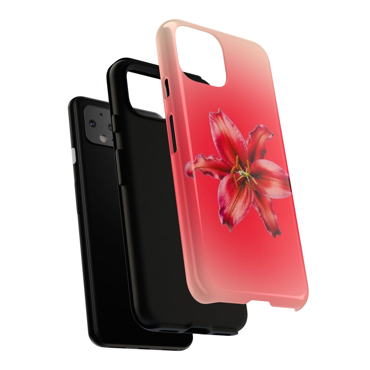 Phone Case - Vibrant Red Lily Glossy & Matte Tough Case