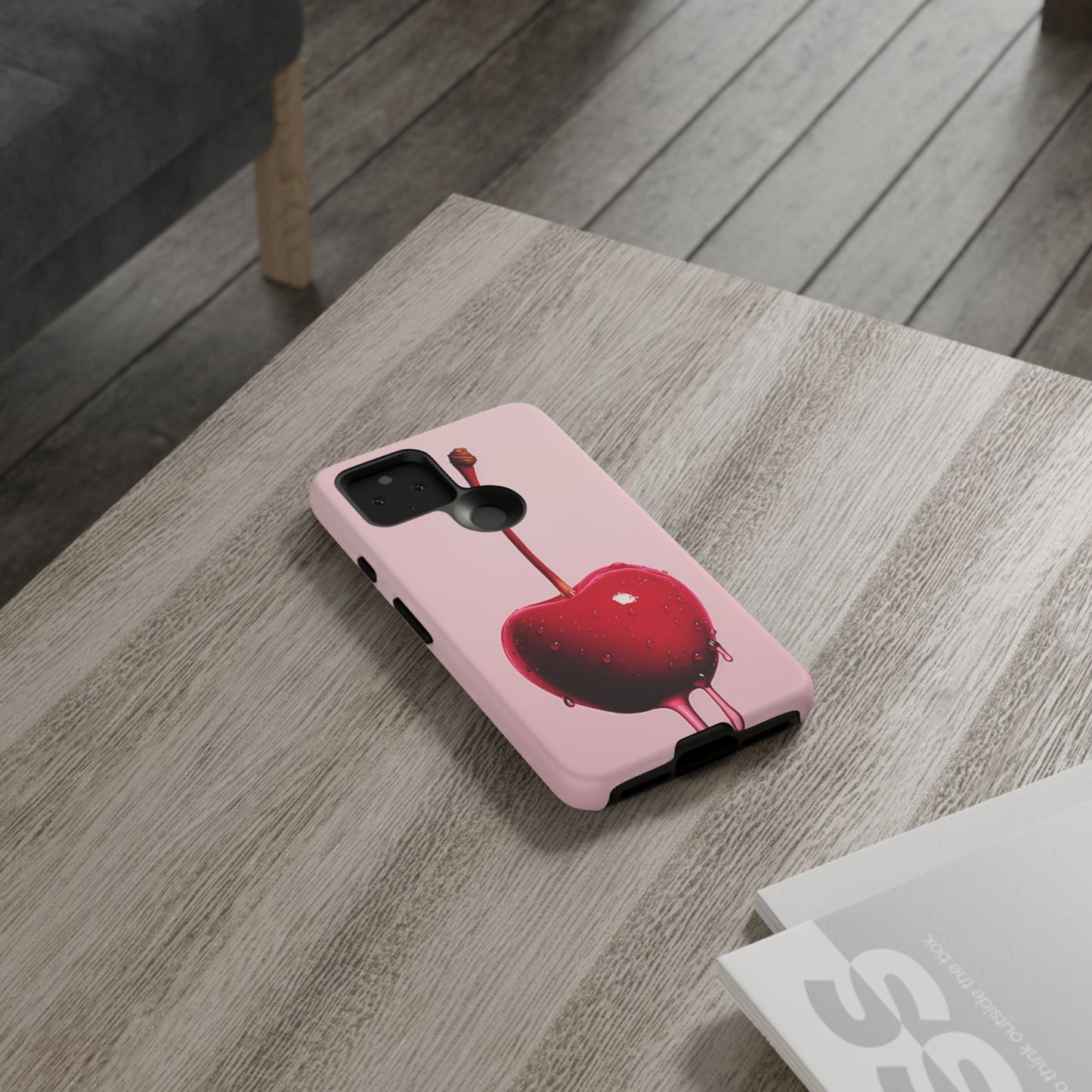 Cherry Drip Phone Case, Tough Phone Cover, Cute Cherry Accessory, Trendy Mobile Case, Kawaii Phone Case, Gift for Her