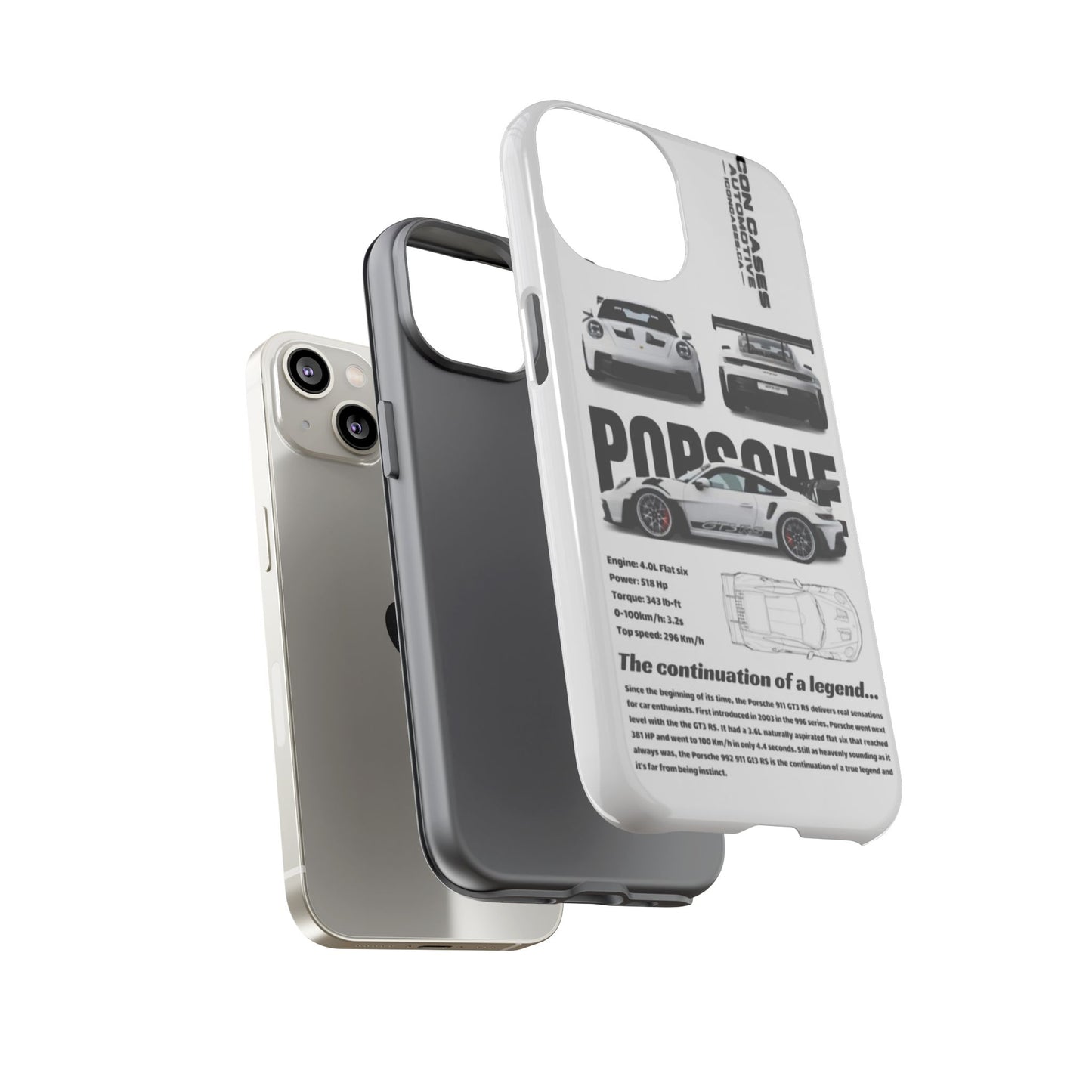 Porsche Phone Case, Tough Car Lover's Gift, Racing Enthusiast Accessory, Durable Auto Merchandise, Birthday Gift for Him