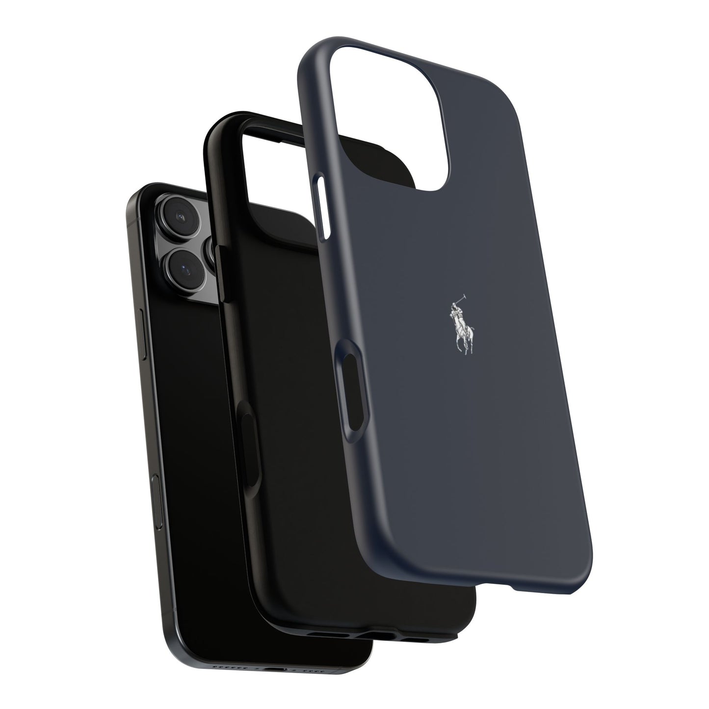 Navy Polo Logo Tough Phone Case — Slim Protective iPhone Cover