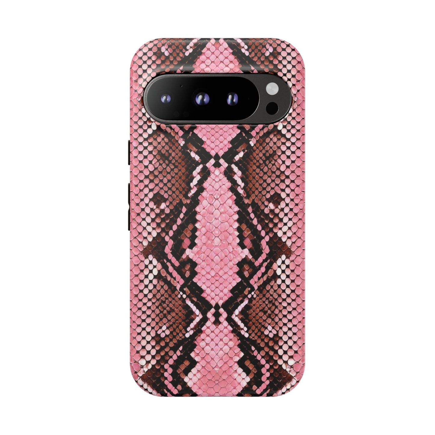 Pink Snake Skin Tough Phone Case — Protective Stylish iPhone Cover