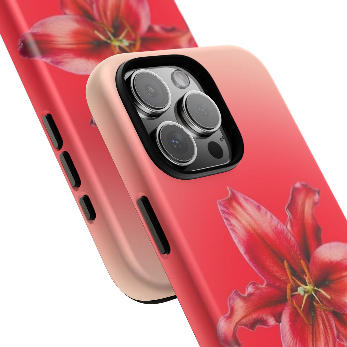 Phone Case - Vibrant Red Lily Glossy & Matte Tough Case