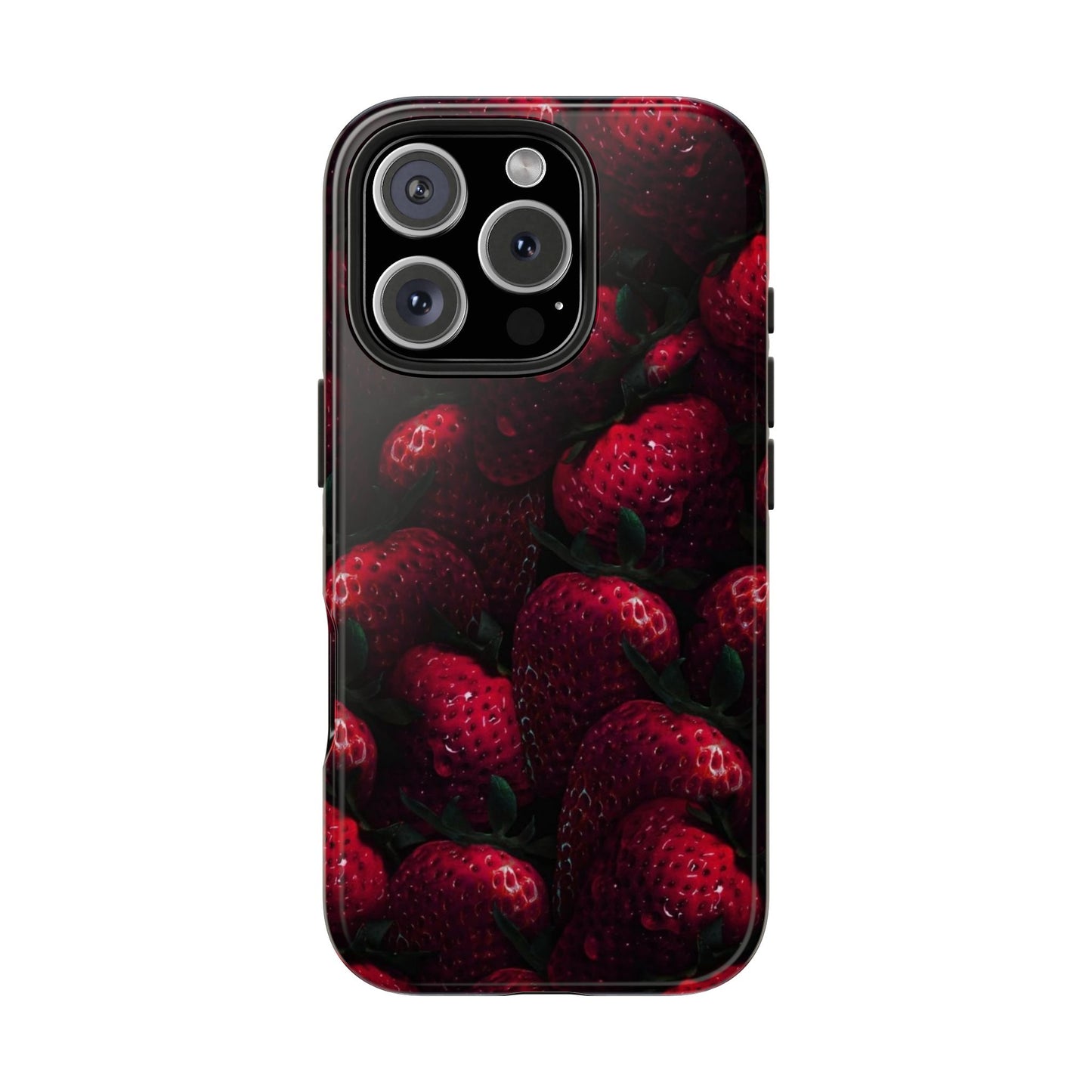 Berry Burst Tough Phone Case - Durable Protection with Strawberry Design