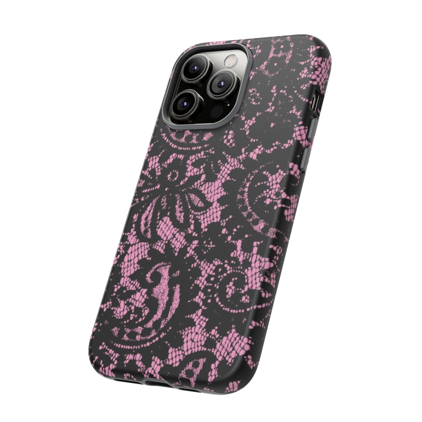 Phone Case — Pink Lace Floral Tough Protective Case