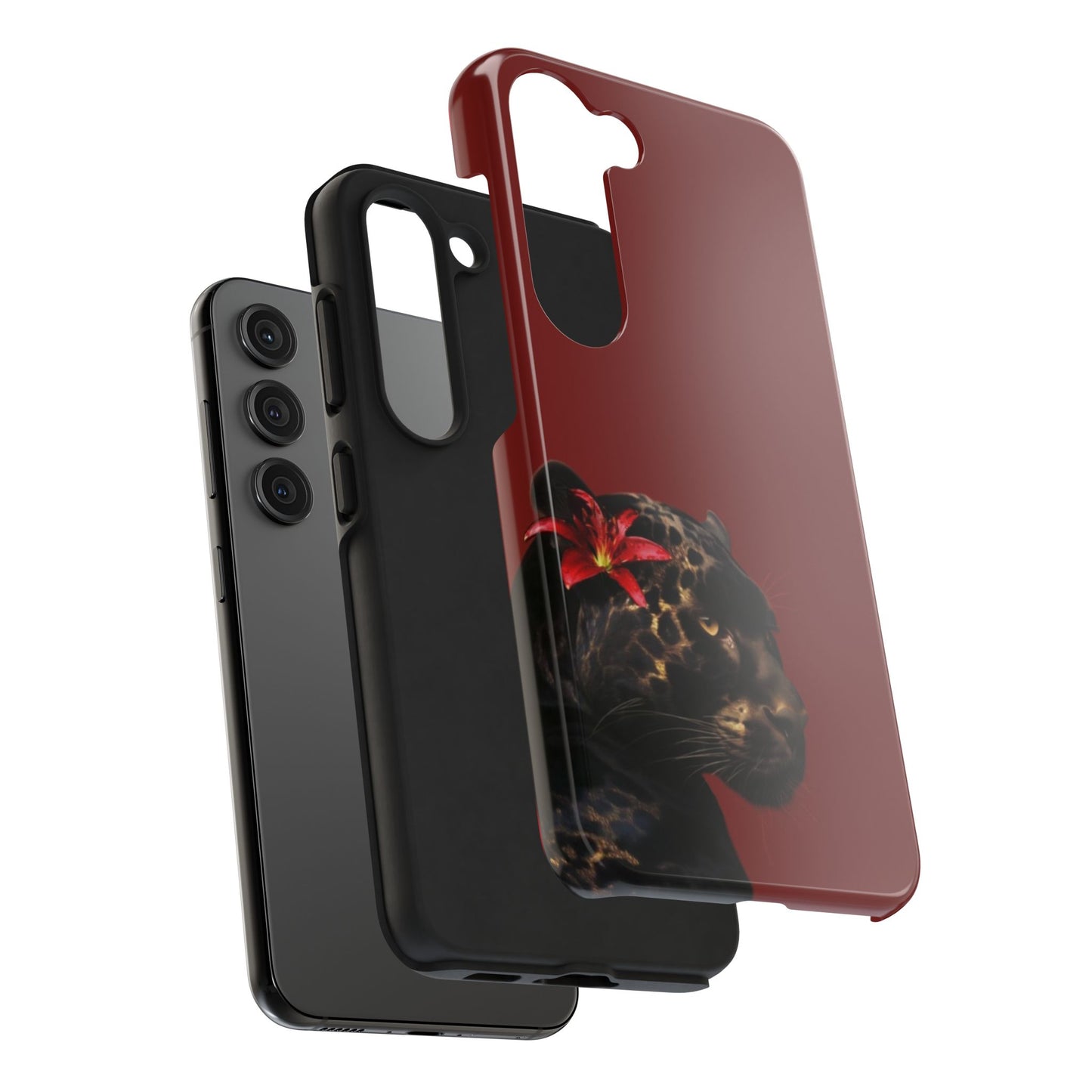 Wild Elegance Tough Phone Case with Panther Design