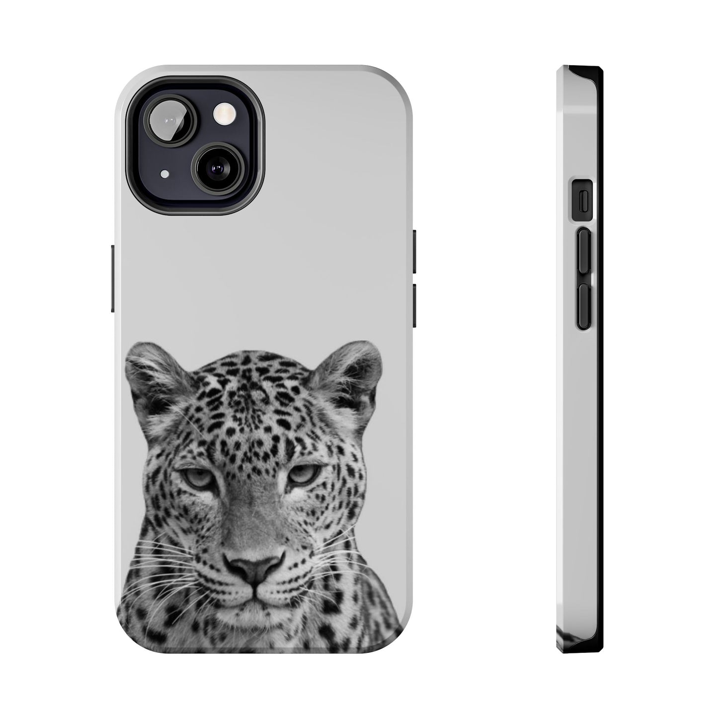 Stylish Tough Phone Case with Majestic Leopard Design