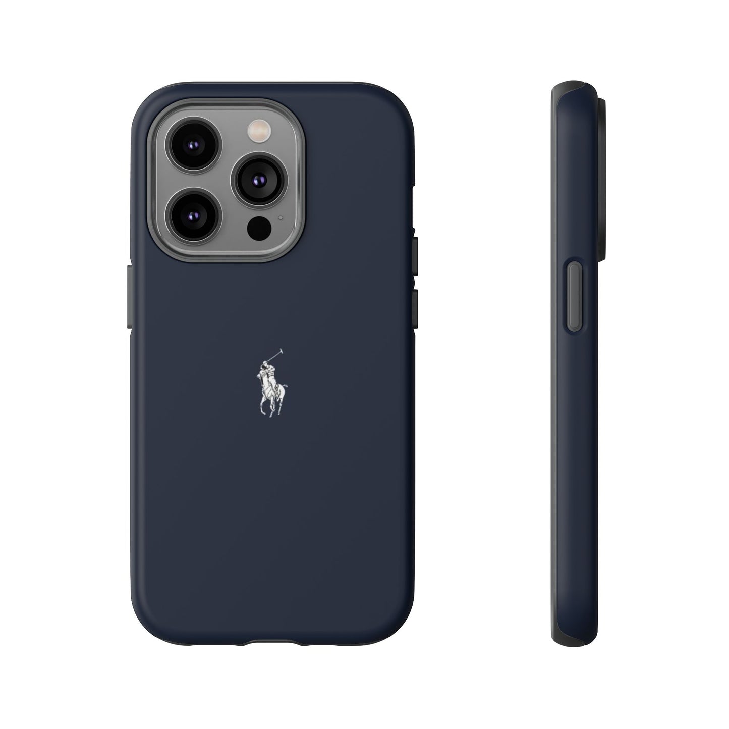 Navy Polo Logo Tough Phone Case — Slim Protective iPhone Cover