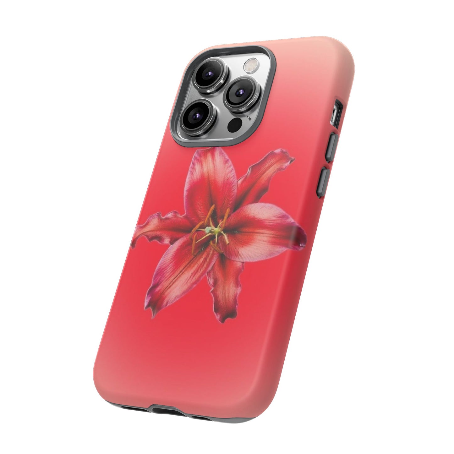 Phone Case - Vibrant Red Lily Glossy & Matte Tough Case