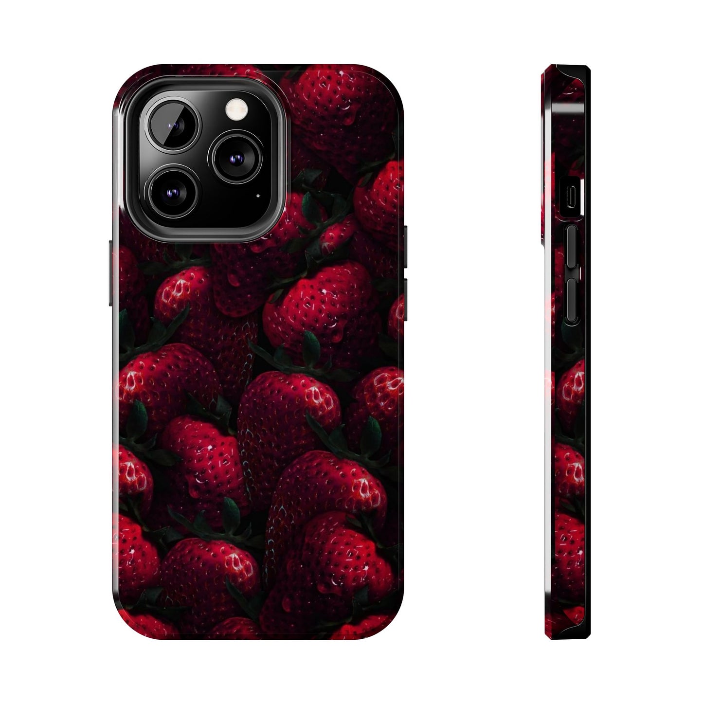Berry Burst Tough Phone Case - Durable Protection with Strawberry Design