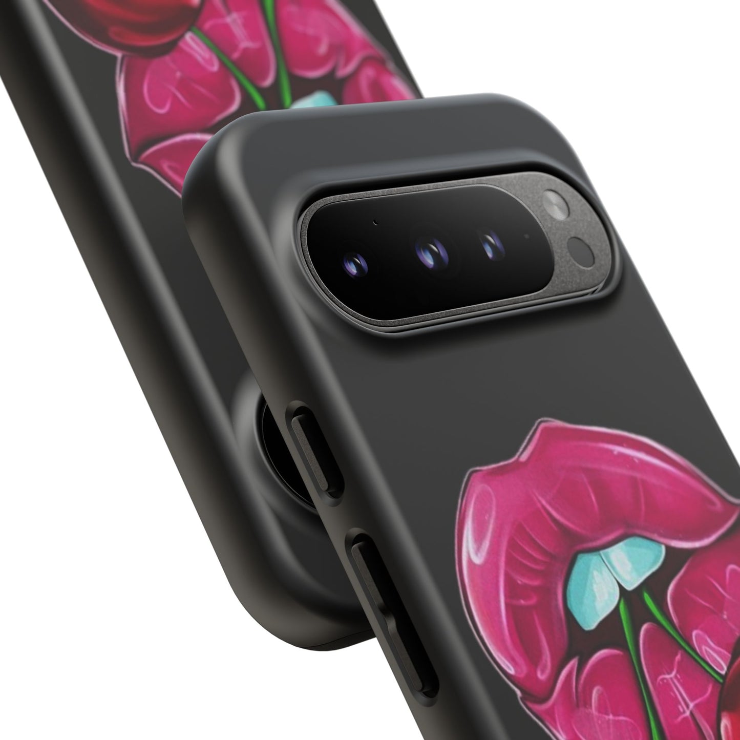 Cherry Lips Phone Case, Tough Phone Cover, Cute Phone Accessories, Fun Phone Protection, Unique Gift for Her, Bachelorette Party Favor