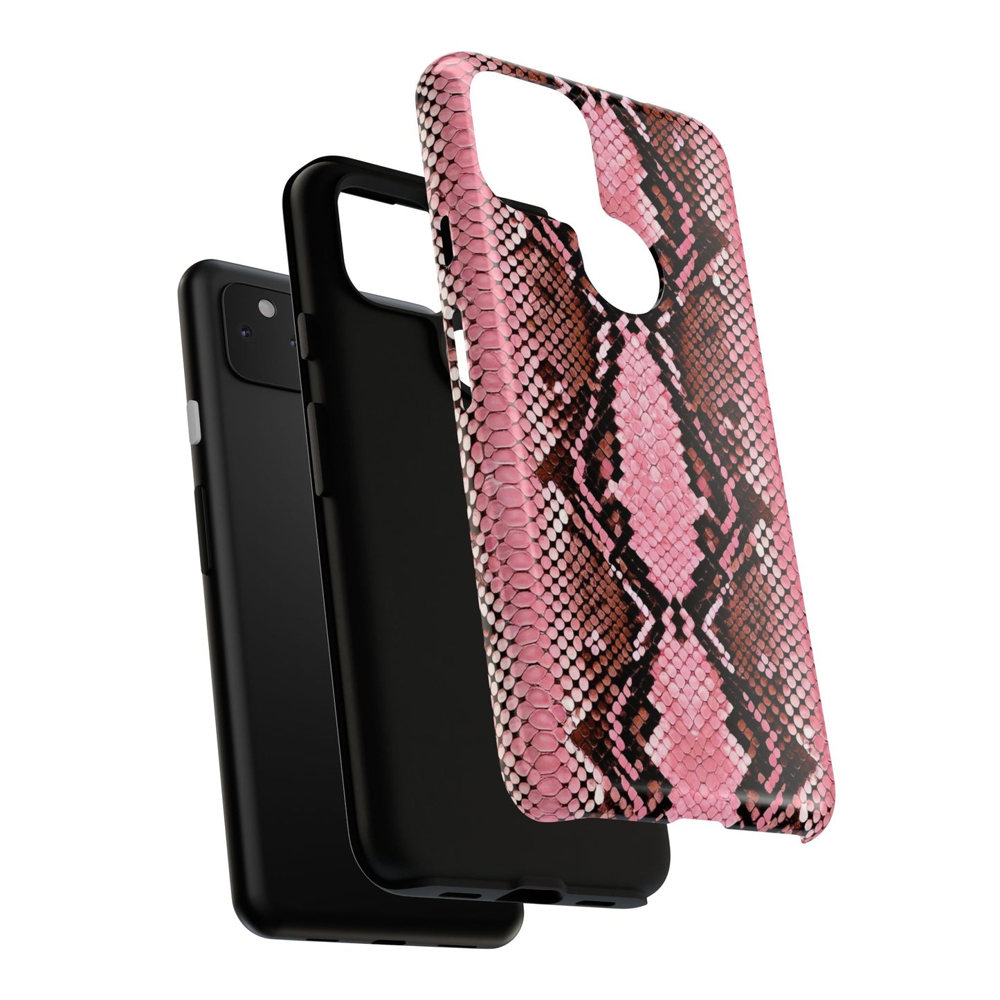 Pink Snake Skin Tough Phone Case — Protective Stylish iPhone Cover