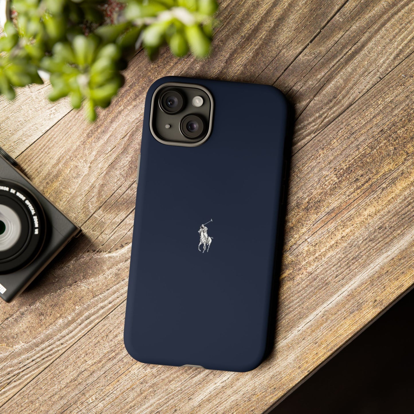 Navy Polo Logo Tough Phone Case — Slim Protective iPhone Cover