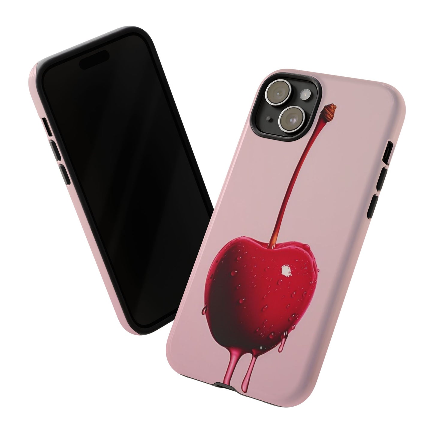 Cherry Drip Phone Case, Tough Phone Cover, Cute Cherry Accessory, Trendy Mobile Case, Kawaii Phone Case, Gift for Her