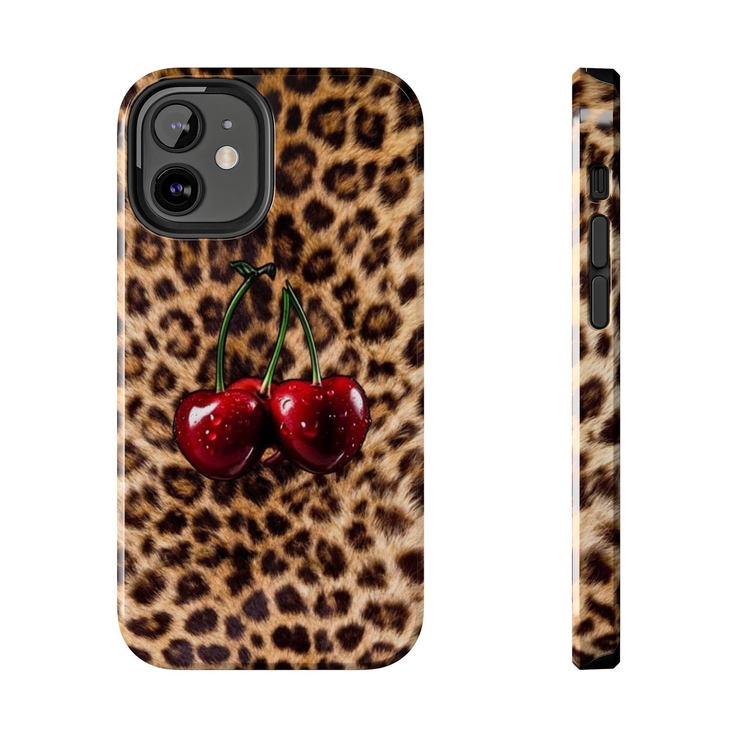Wild Cherry Leopard Tough Phone Case - Stylish and Durable Protection