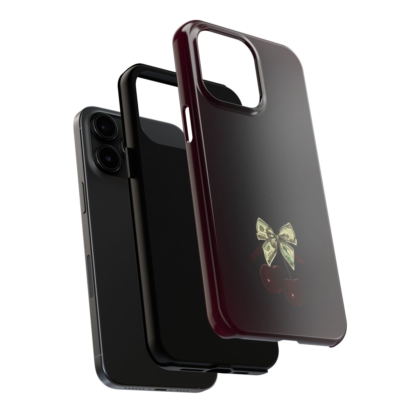 Cherry Bow Tough Phone Case - Stylish & Durable Protection