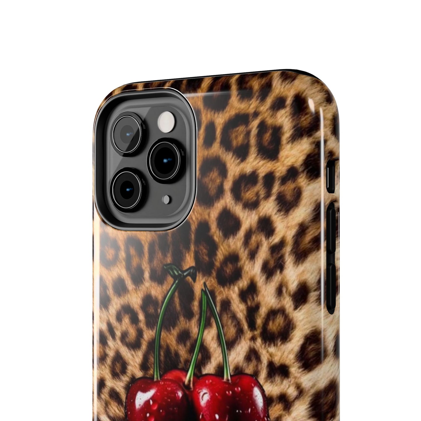 Wild Cherry Leopard Tough Phone Case - Stylish and Durable Protection