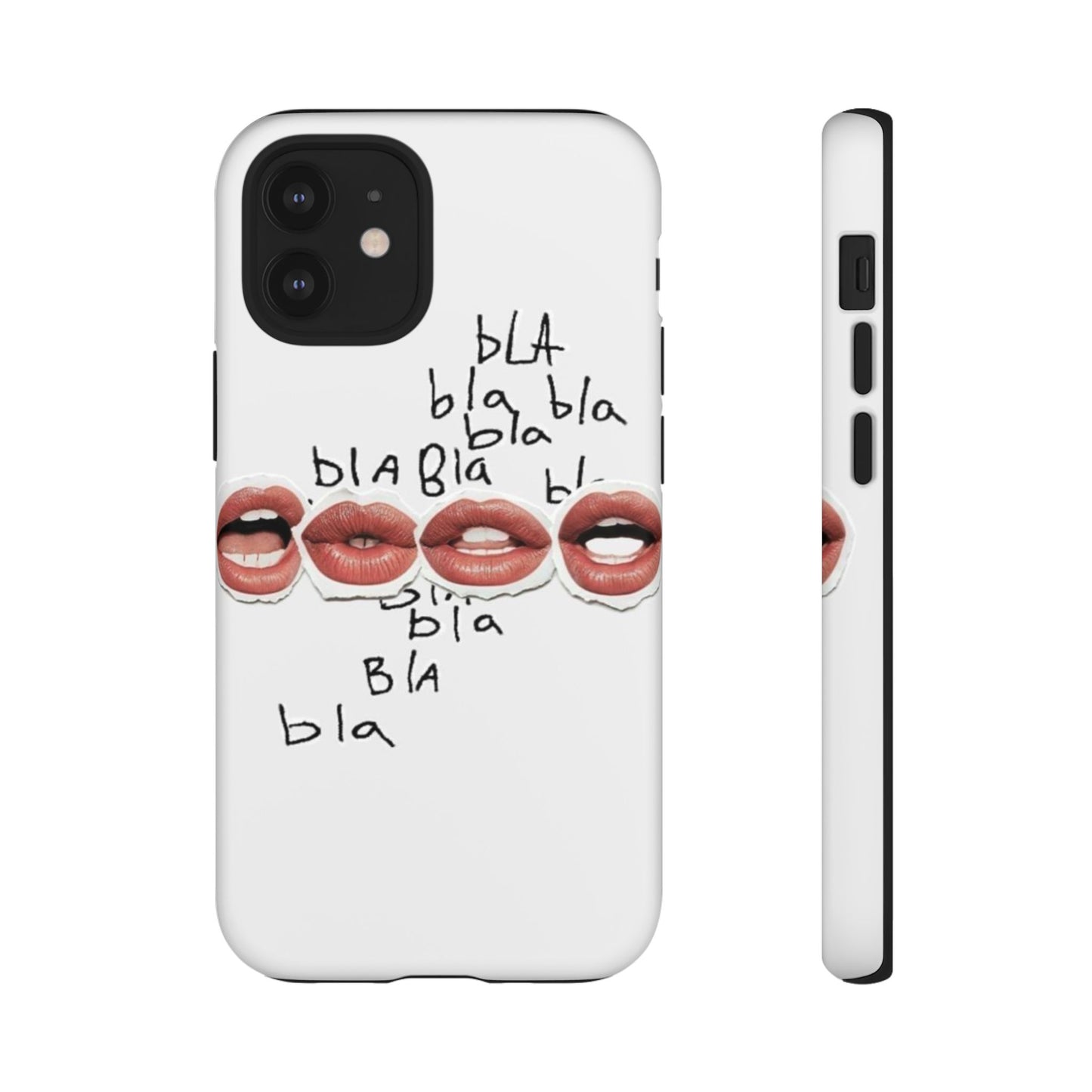 Playful Phone Case with Lips Design - Tough Cases