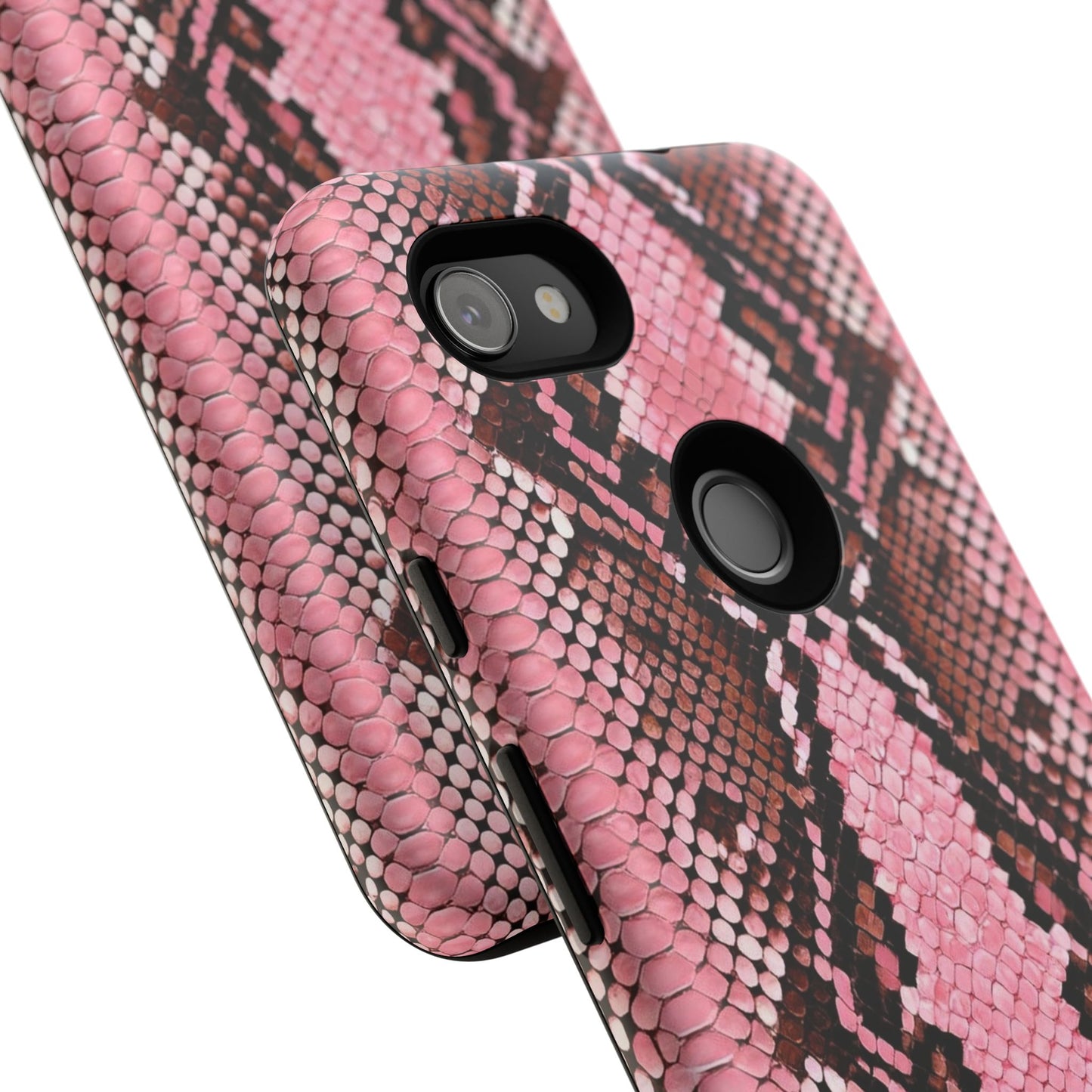 Pink Snake Skin Tough Phone Case — Protective Stylish iPhone Cover