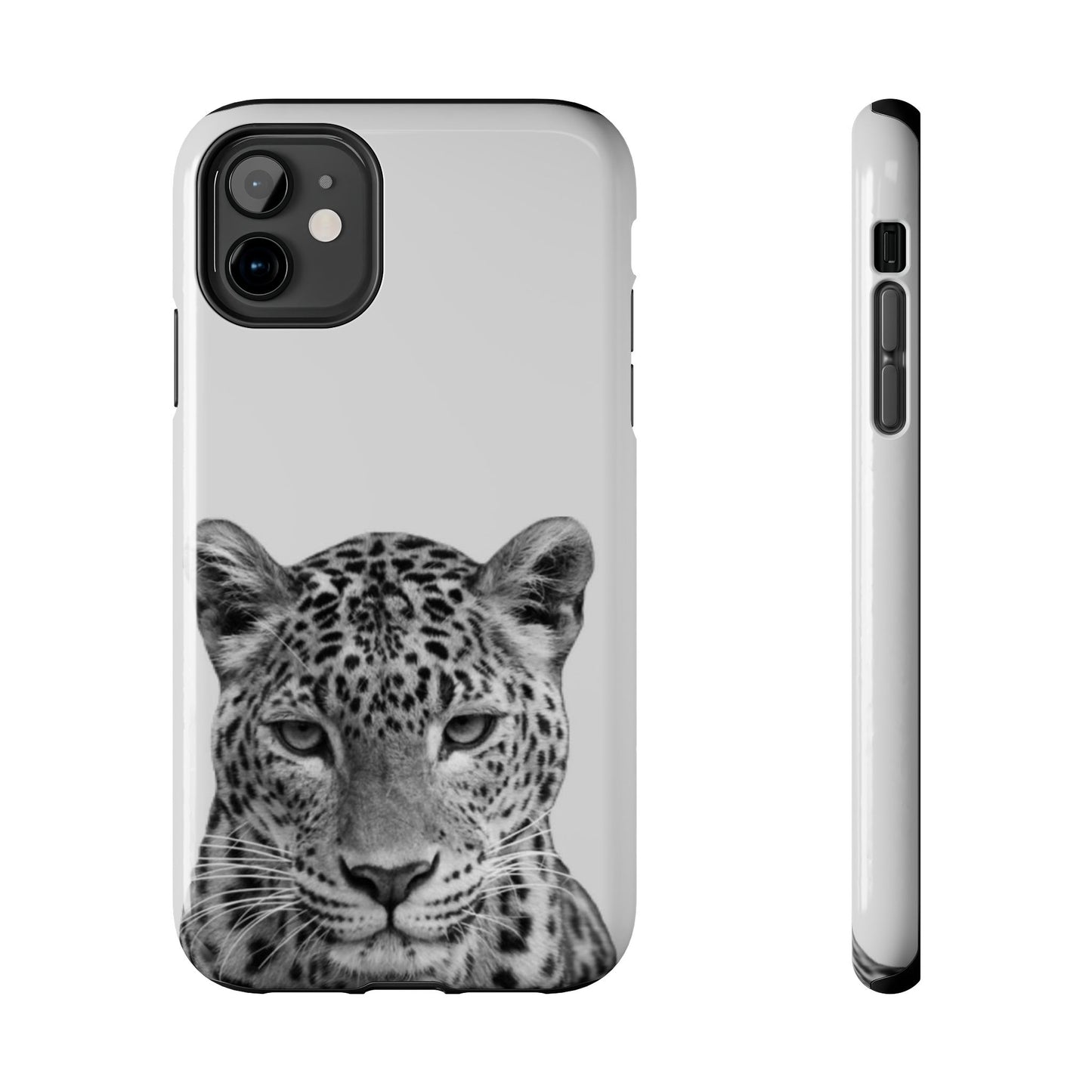 Stylish Tough Phone Case with Majestic Leopard Design