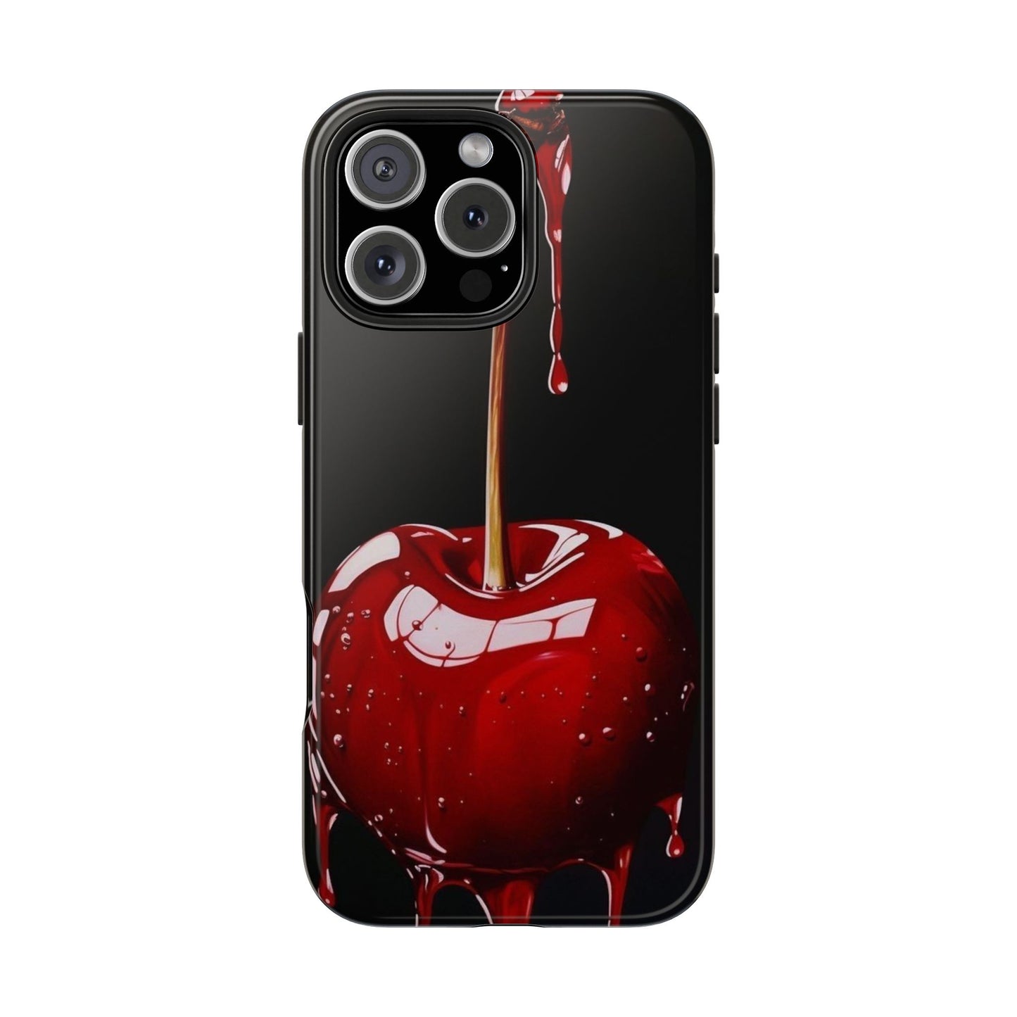 Dripping Cherry Tough Phone Case - Stylish Protection for Your Device