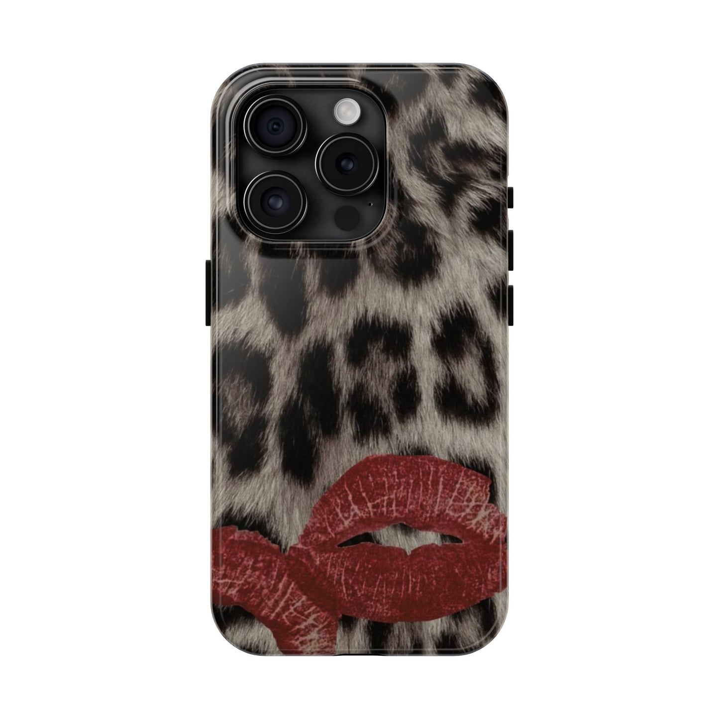 Wild Kiss Leopard Print Phone Case - Tough, Stylish Protection for Trendsetters