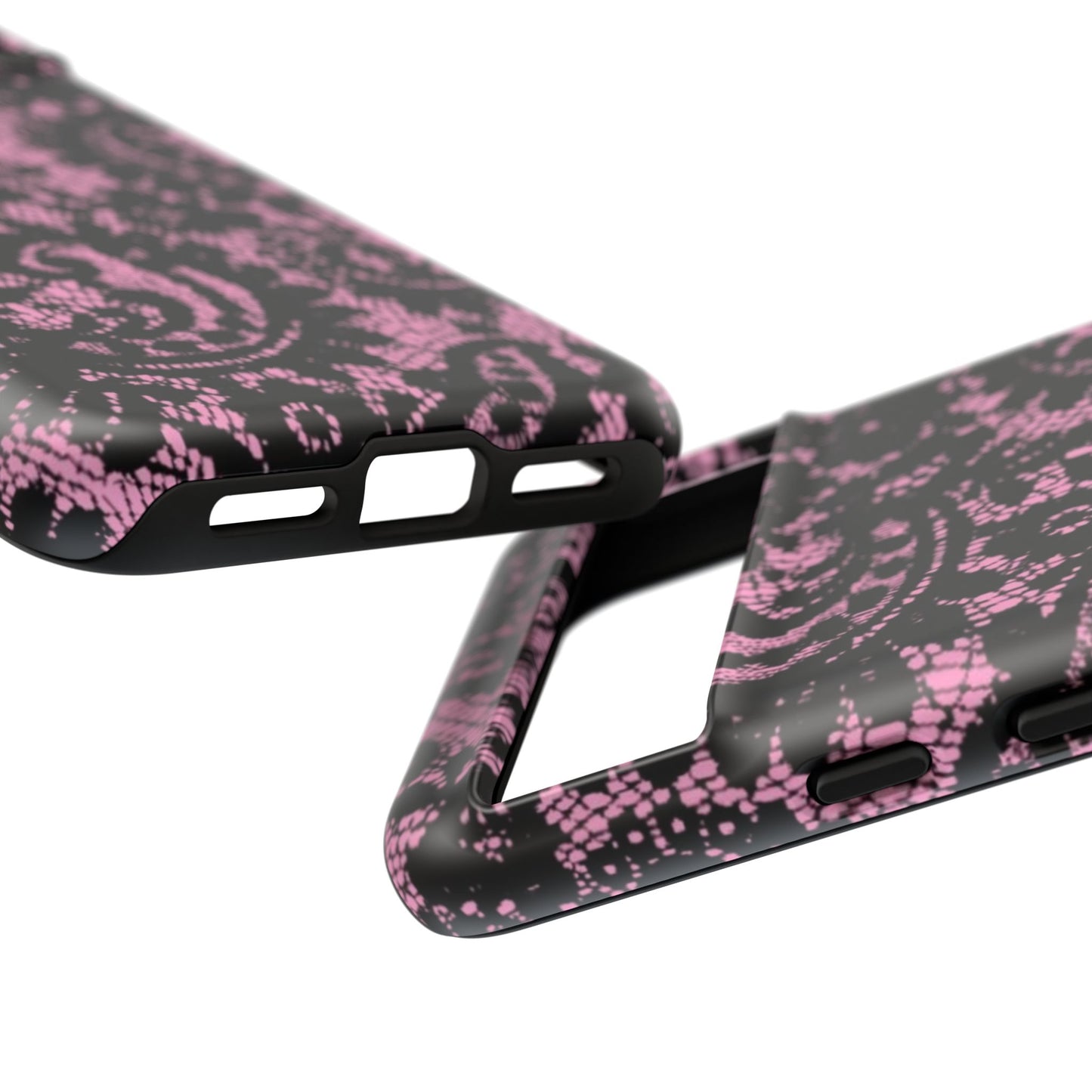 Phone Case — Pink Lace Floral Tough Protective Case