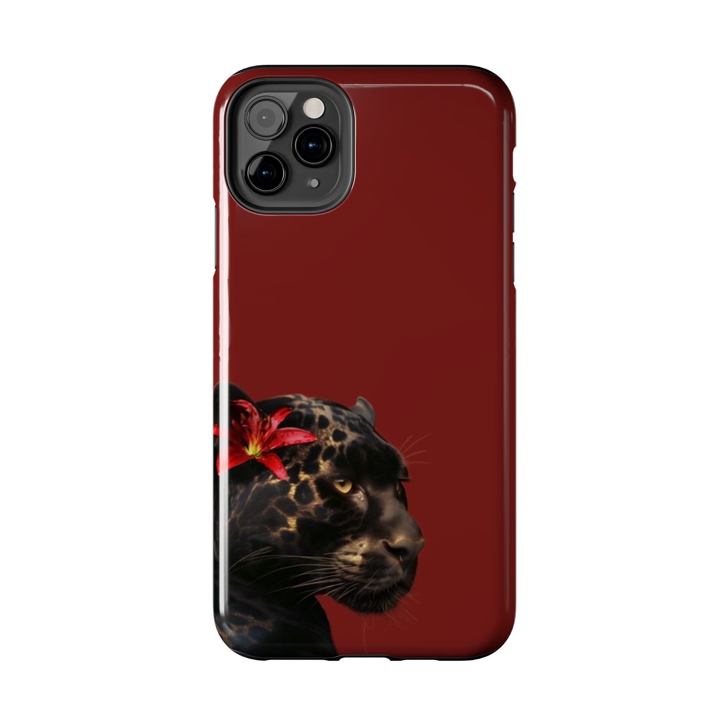 Wild Elegance Tough Phone Case with Panther Design