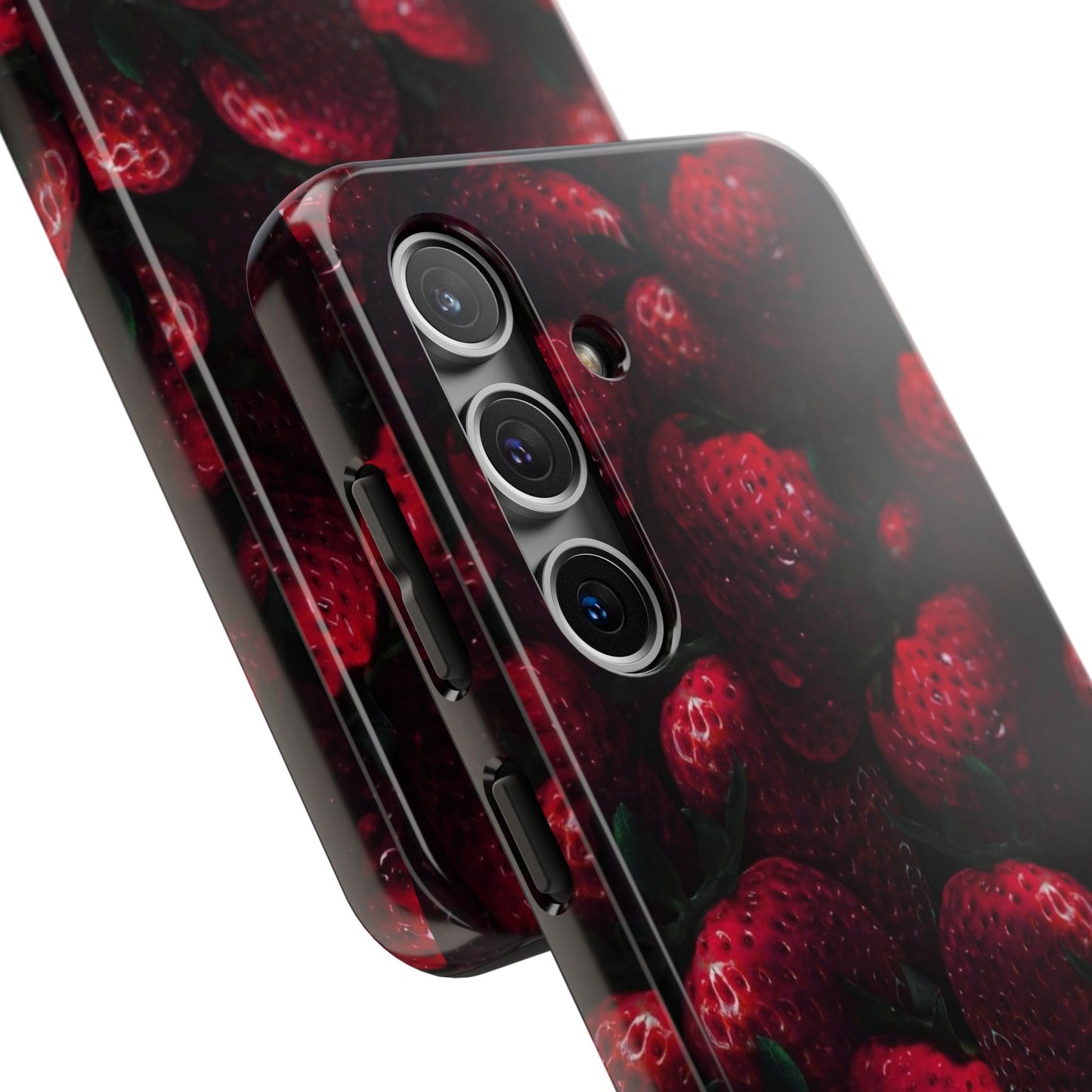 Berry Burst Tough Phone Case - Durable Protection with Strawberry Design