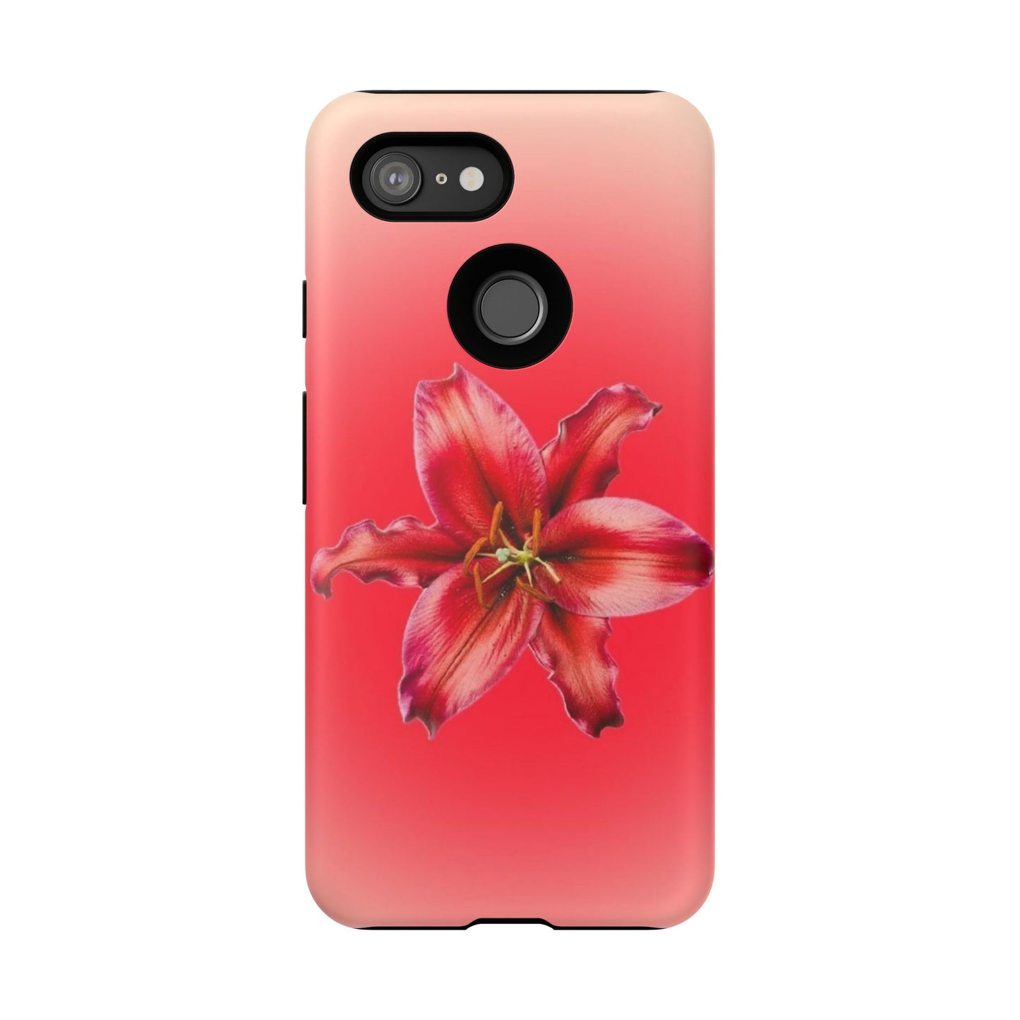 Phone Case - Vibrant Red Lily Glossy & Matte Tough Case