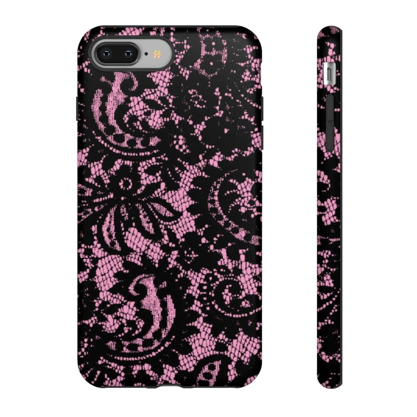 Phone Case — Pink Lace Floral Tough Protective Case