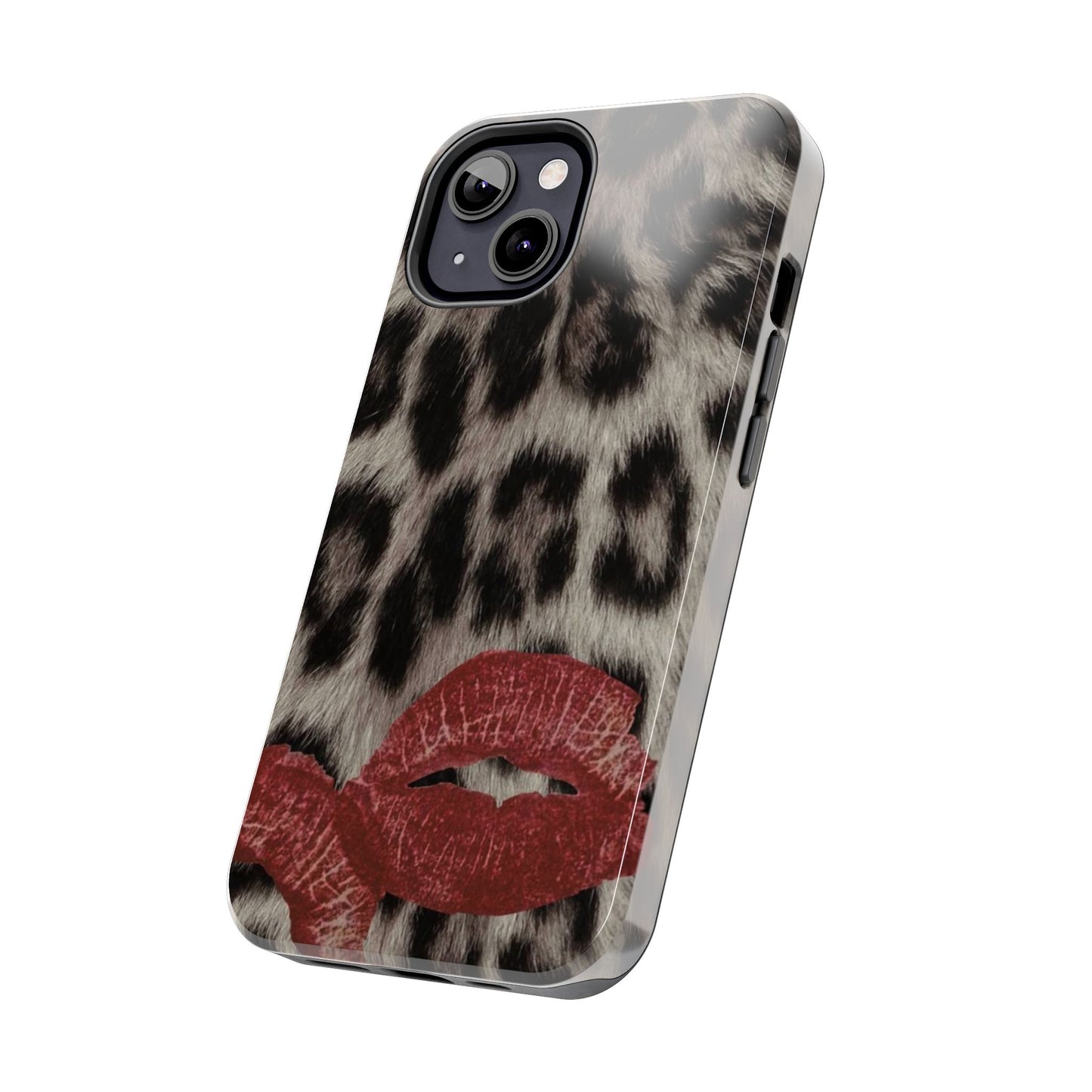 Wild Kiss Leopard Print Phone Case - Tough, Stylish Protection for Trendsetters