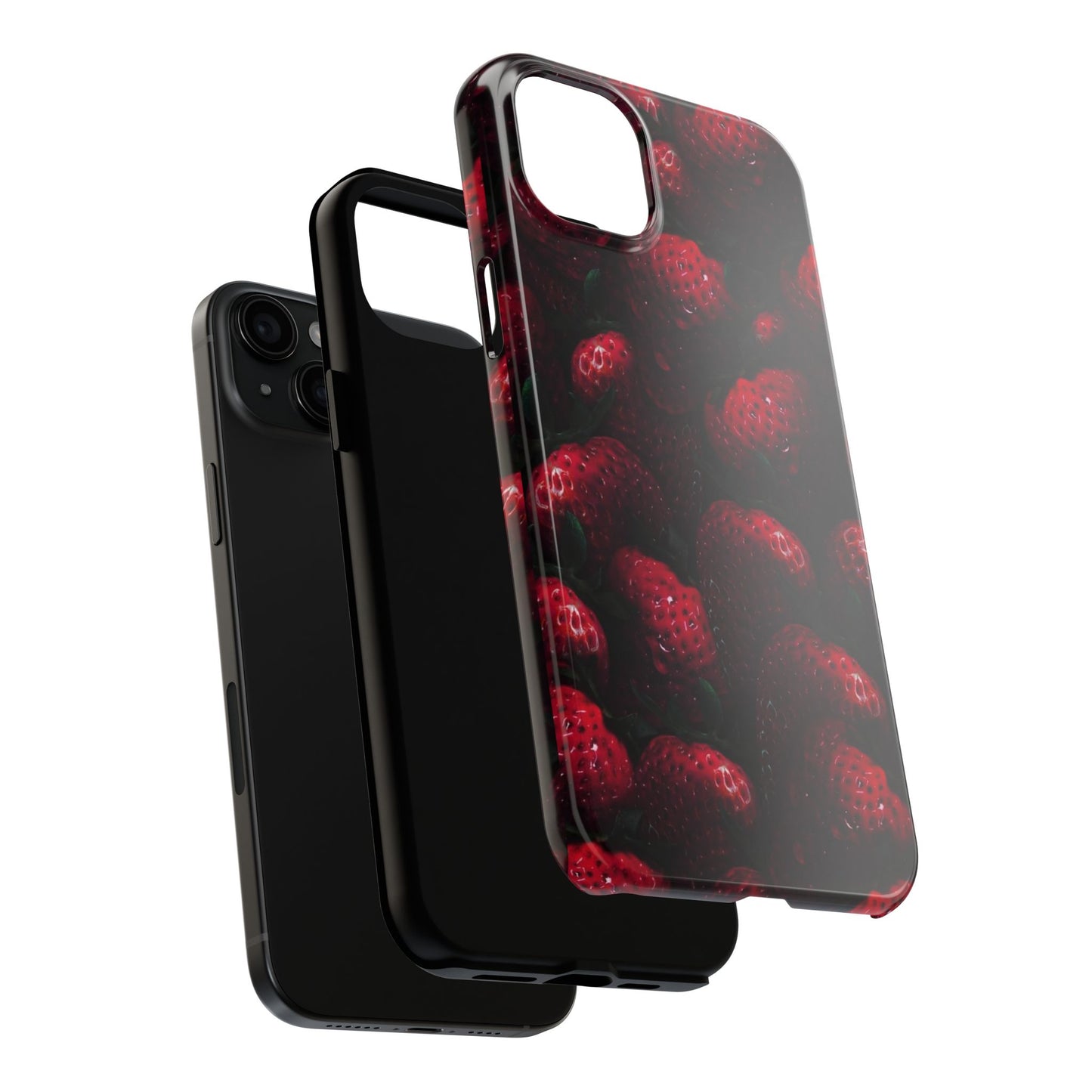 Berry Burst Tough Phone Case - Durable Protection with Strawberry Design
