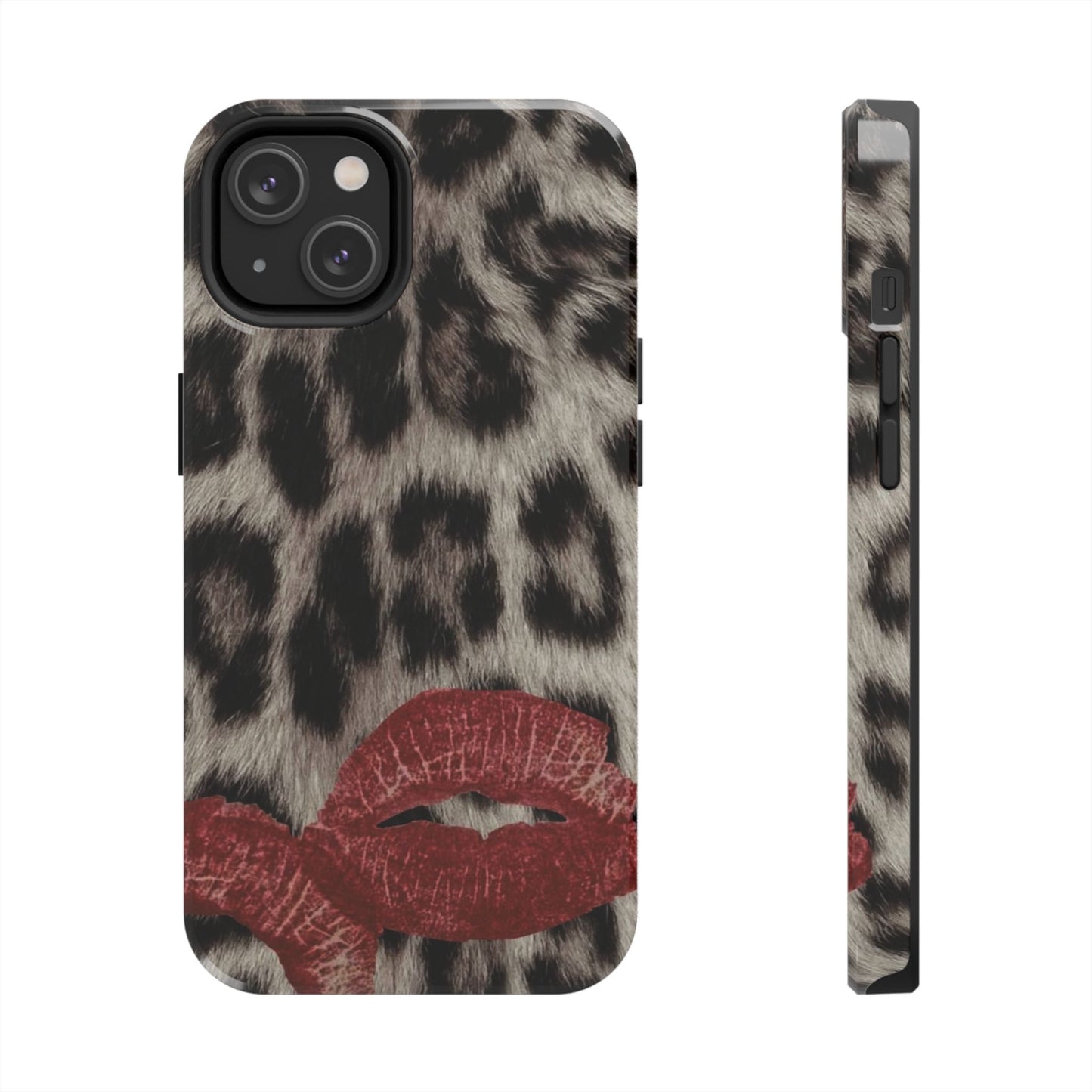 Wild Kiss Leopard Print Phone Case - Tough, Stylish Protection for Trendsetters
