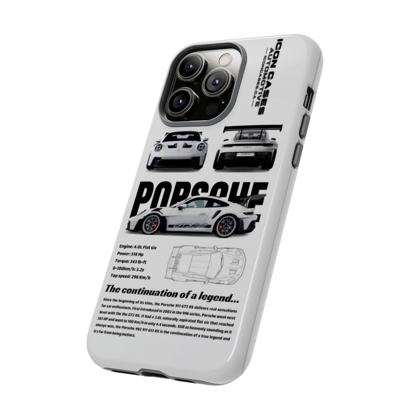 Porsche Phone Case, Tough Car Lover's Gift, Racing Enthusiast Accessory, Durable Auto Merchandise, Birthday Gift for Him
