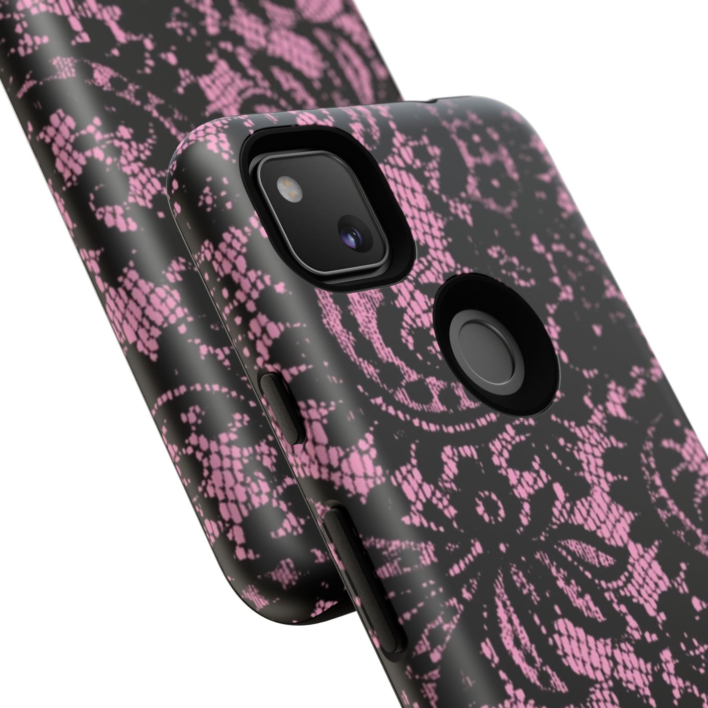 Phone Case — Pink Lace Floral Tough Protective Case