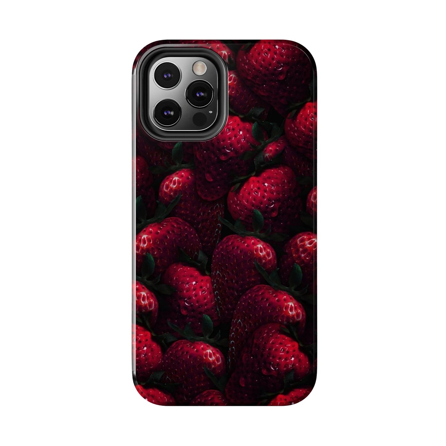 Berry Burst Tough Phone Case - Durable Protection with Strawberry Design